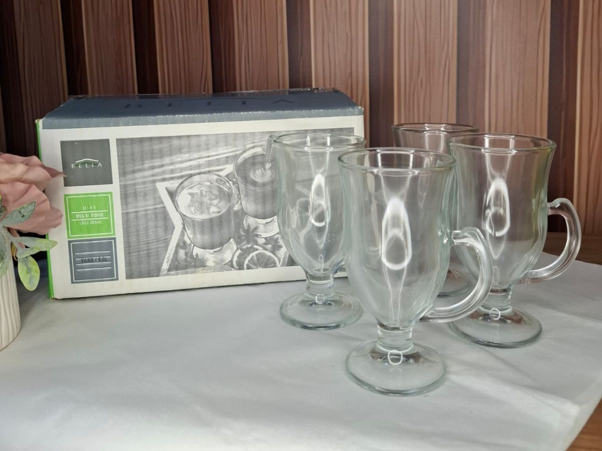 Set 9 Mugs de Vidrio
